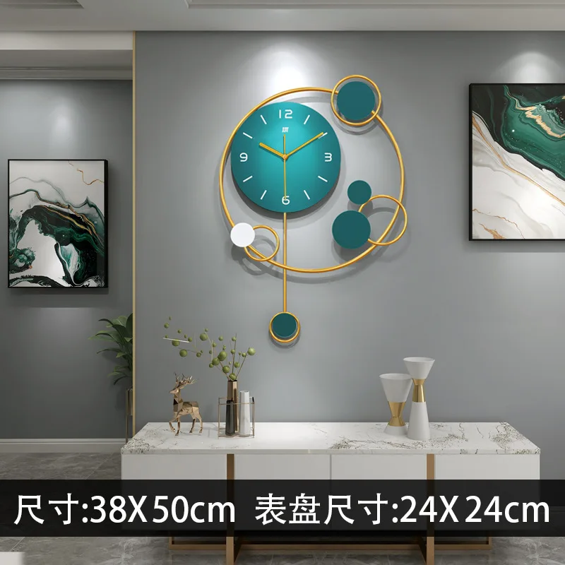 

Nordic Luxury Clock Wall Clock Living Room Modern Simple Personality Creative Art Home Decoration Dining Room Decor AbstractMute