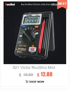 RuoShui VC890D цифровой мультиметр VICTOR True RMS DC Ручной диапазон сопротивления емкости Транзистор тестер multimetro Электрический