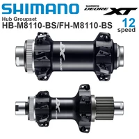 shimano deore xt m8110 hub groupset front hub 100110x15 mm and rear freehub 142148x12 mm e thru axle straight spoke 12 speed
