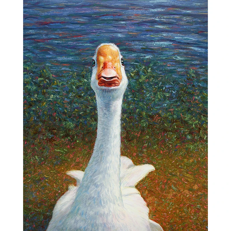 

DIY Painting By Numbers Portrait of a Goose Kit Oil Picture By Numbers Animals Wall Art Painting on Canvas Home Decoration Gift