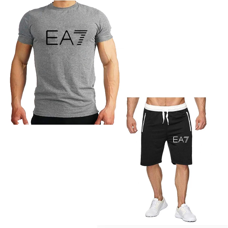 

Summer new high-quality 2021 new trend modern short-sleeved shorts men and women fashion casual T-shirt suit boys suit