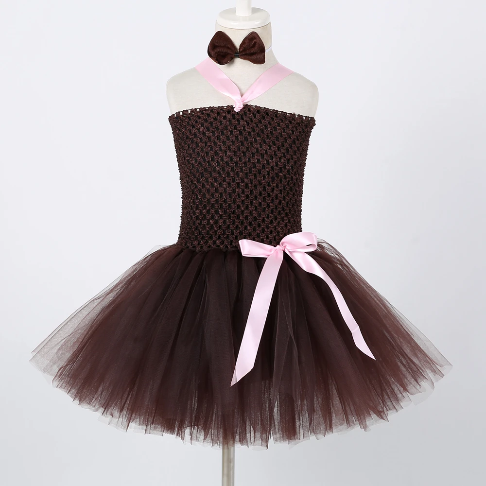 Набор с платьем-пачкой пандой медведем черно-белым милым животным детский