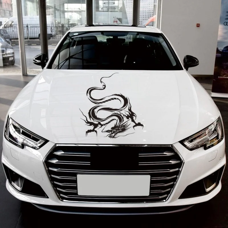 

General Motors Body Sticker Hood Dragon Pattern Waterproof Graphic Decal Suitable for Most Toyota Volkswagen Nissan Cars 50x36cm