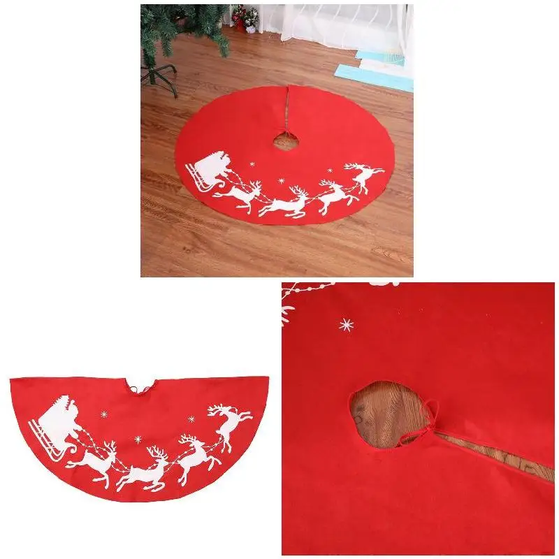 Женская юбка с рисунком оленя круглая красная декоративная для дома праздника