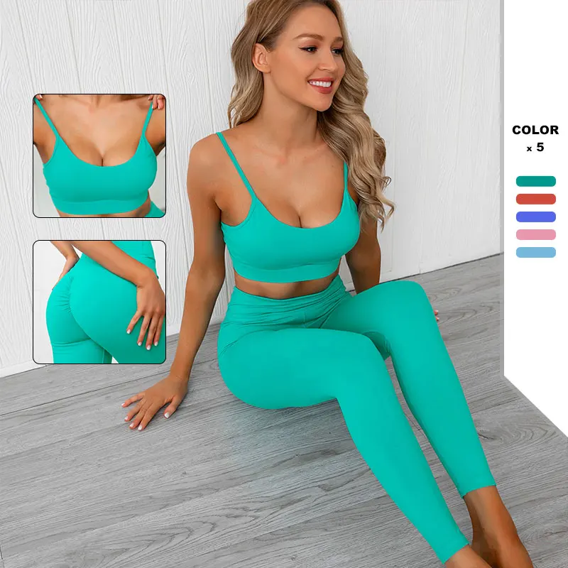 

Running Gym Clothes Women Fitness Yoga Set New Seamless Sports Suit High Waist GYM Fitness Pants Sportswear Workout Bra+Leggings