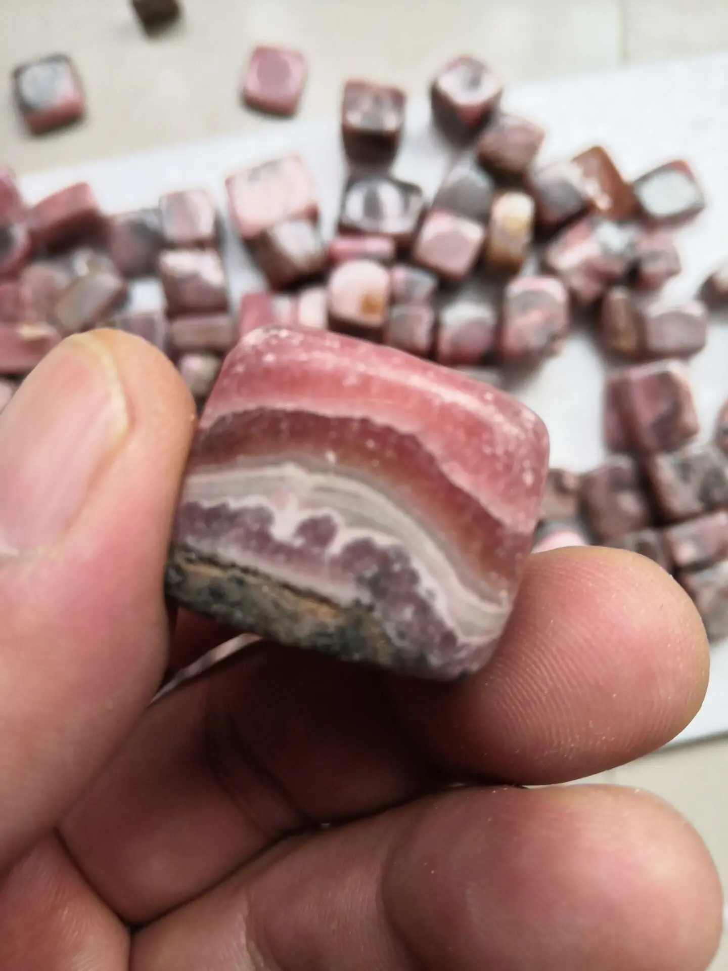 Натуральный обрушенный шероховатый Кристалл Родохрозит образец 200ct