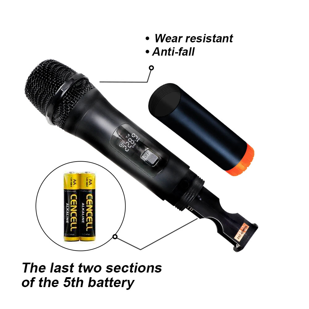 G MARK X110V Беспроводной Перезаряжаемые микрофон караоке с литиевой Батарея