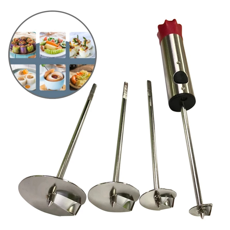 Fruit and Vegetable Corer Core Remover Set for Vegetables Dig Hole Opener Remove Device Drill Kitchen Tool | Дом и сад