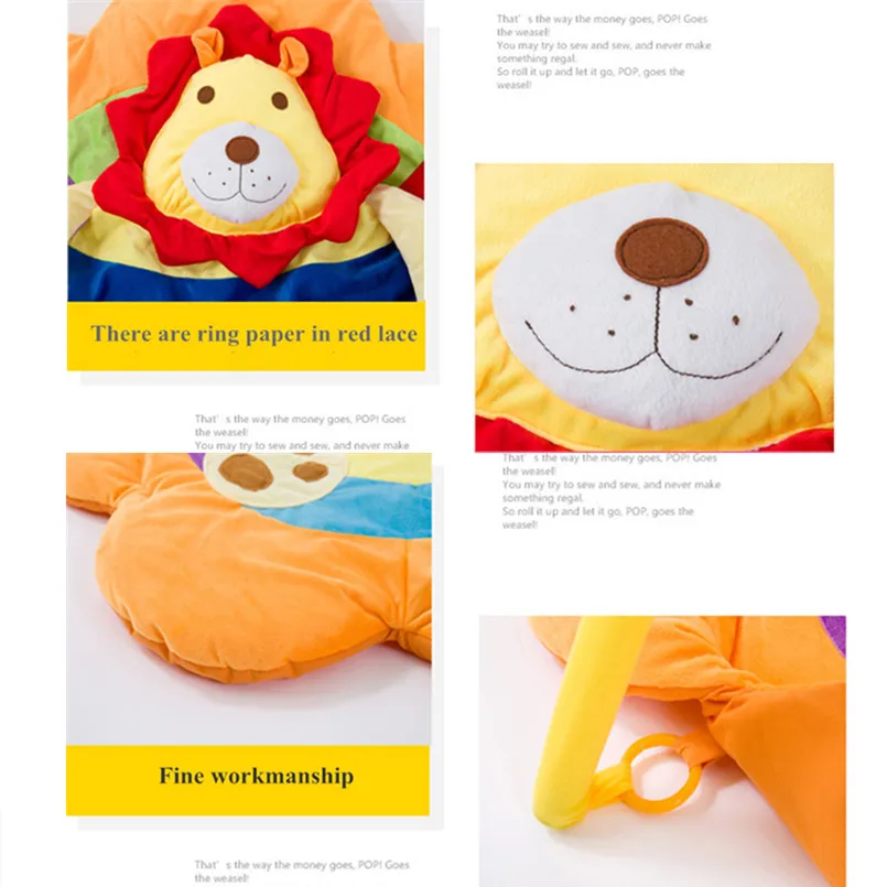

Baby Activity Mat Game Blanket Cartoon Lion Baby Gym Multifunction Rug Carpet Soft Play Mat for Children Educational Toy Hobbies