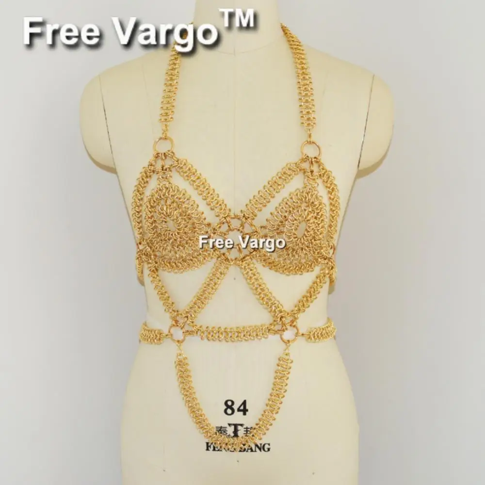 Горящий человек портупея жгут рейв Золотая цепь для тела укороченный лучшие