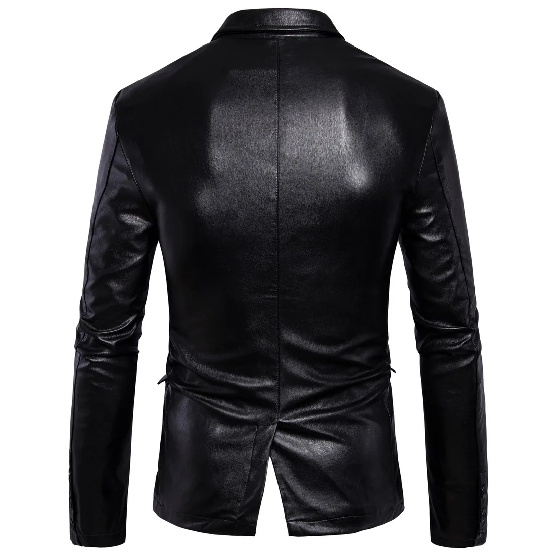

Men Leather Jackets Suit Blazers Coats New Men Outwear PU Leather Coats Large Size Slim Suit Jackets Size 5XL