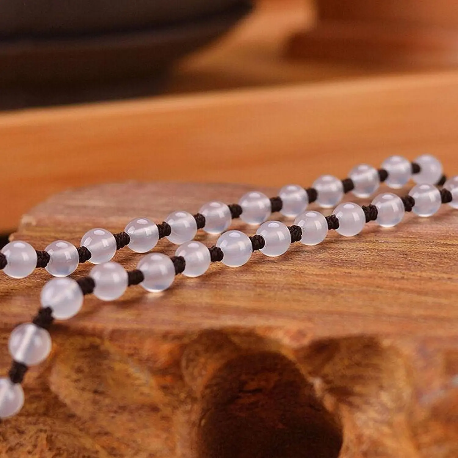 LETSFUN Изящные Ювелирные изделия подвеска из натурального белого агата модное