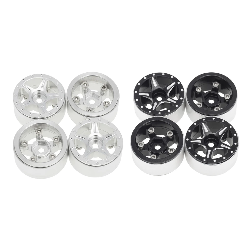 

4/Set Wheel Rims Set for Axial SCX24 90081 1/24 RC Crawler DIY Parts Accs
