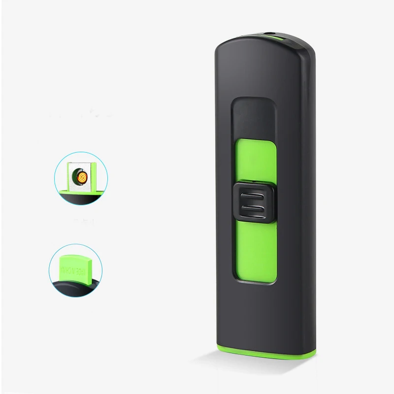 Мини двухсторонняя Зажигалка USB перезаряжаемая ветрозащитная зажигалка