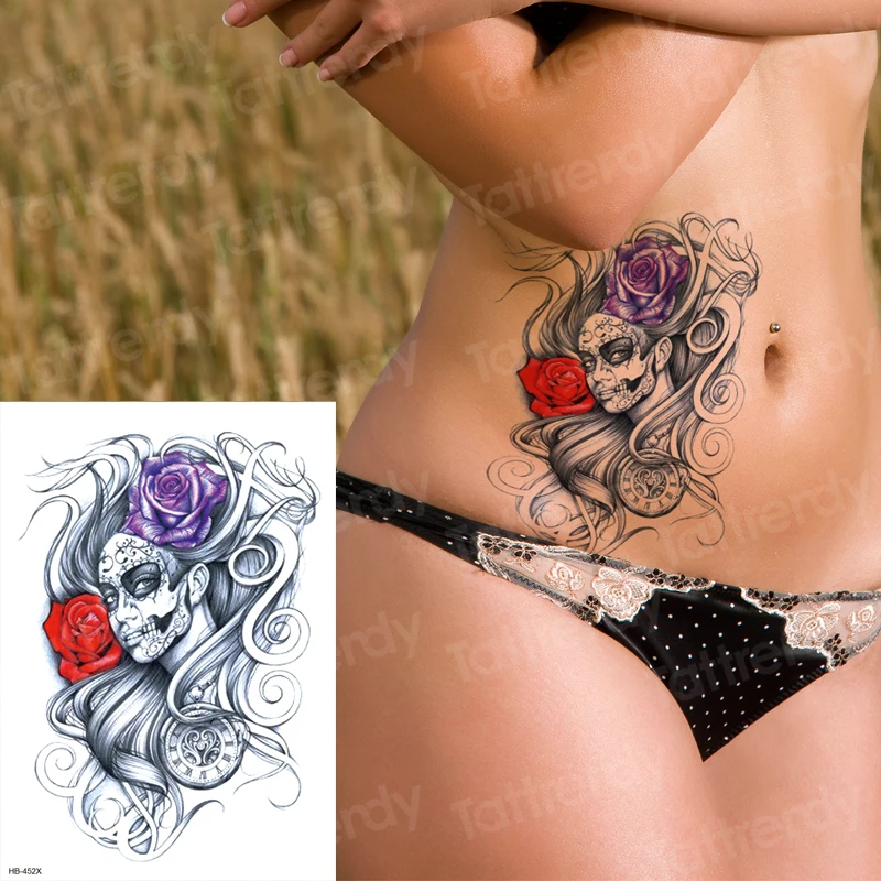 

Водное тату для женщин и девушек, сексуальные временные модные татуировки, бикини, наклейки на тело, водостойкие, поддельные тату, большие, а...