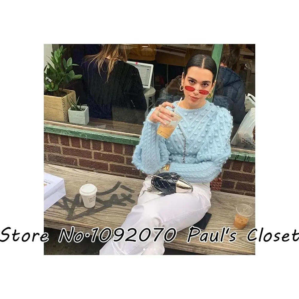 Женский осенне-зимний свитер из смесовой шерсти с круглым вырезом Удлиненный