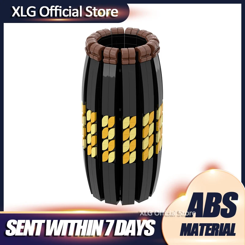 

Black Yellow Vase Diy Building Blocks Bricks Collection MOC Decoration Model 532pcs Independent Design Toys Gifts