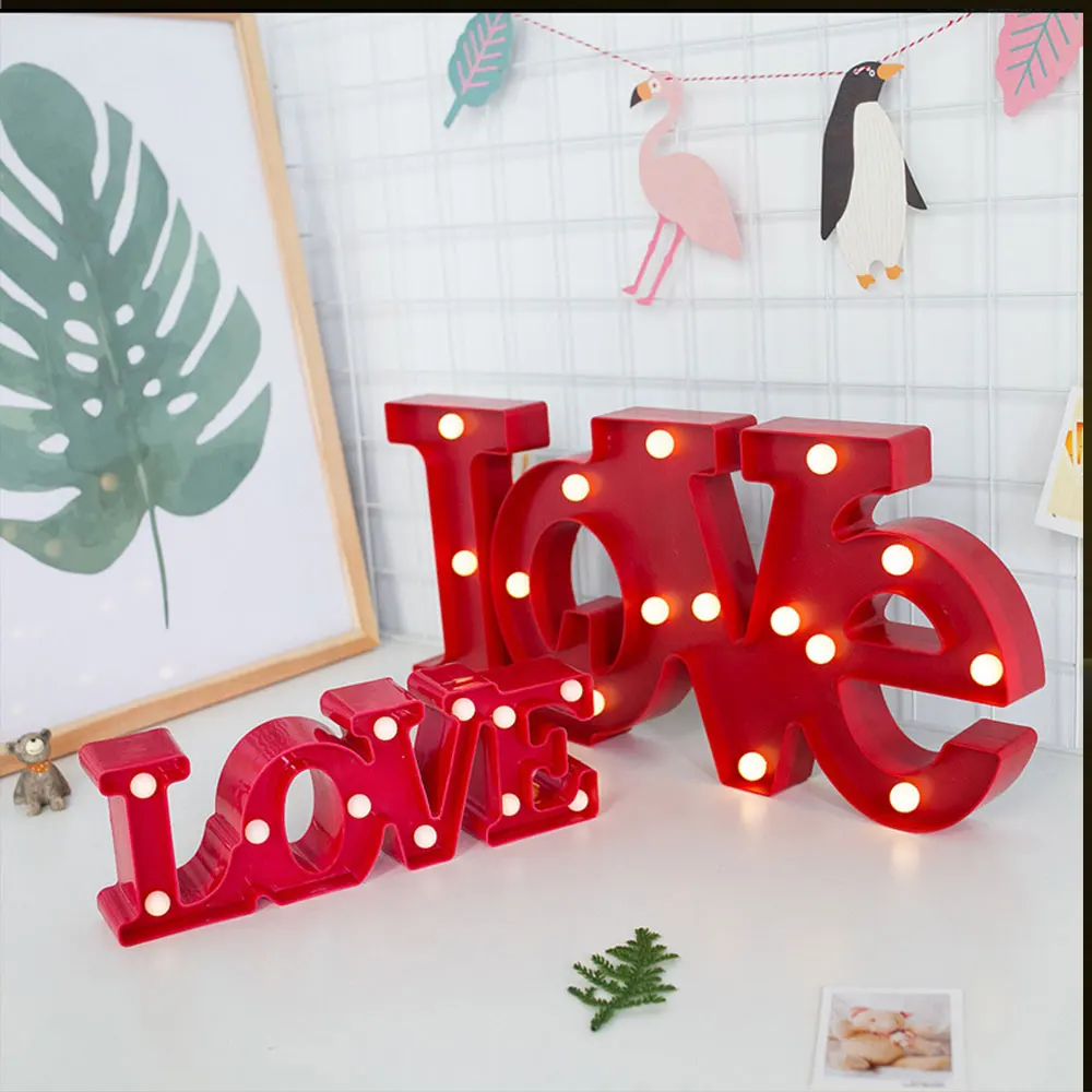 

LED Sign Lamp Valentine Love Docor Clear Stock
