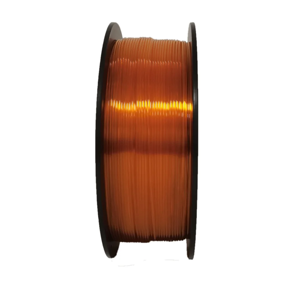 

3D Filament Supplier 1kg 1.75mm Transparent Orange PETG Filament For 3d Printer
