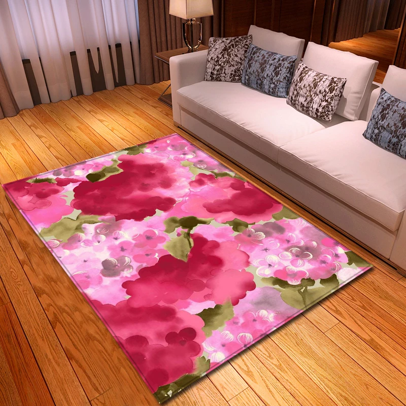 Скандинавский стиль 3D Цветочный Коврик фланелевый коврик с эффектом памяти