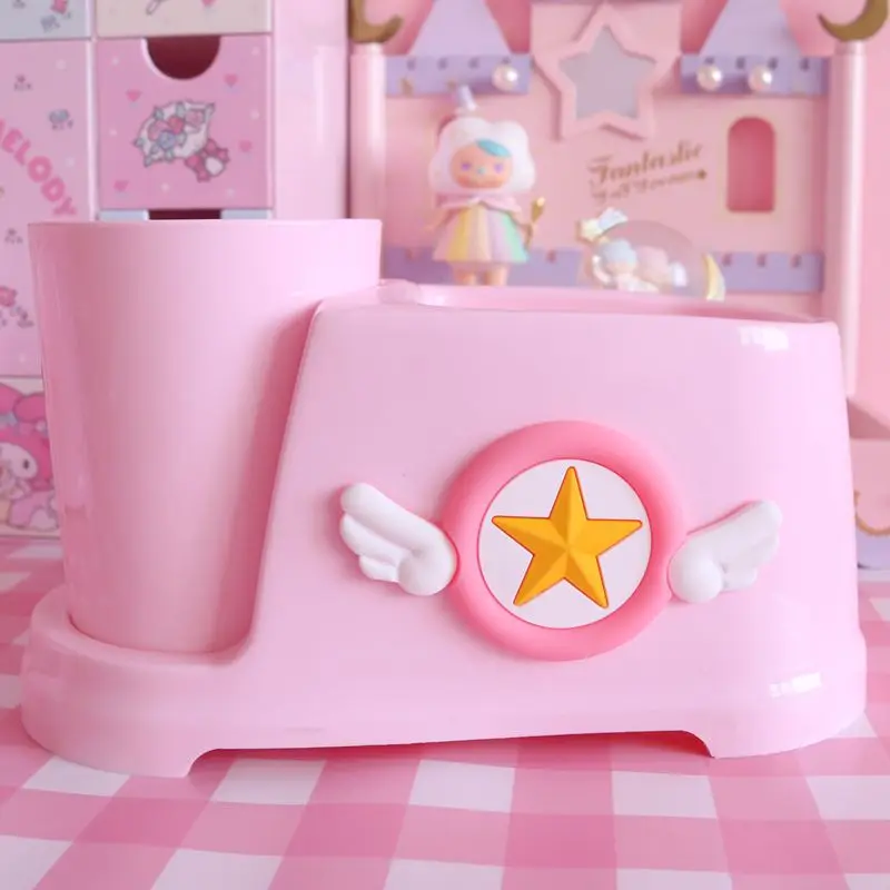 Kawaii розовая полка Сакура для ванной комнаты домашний симпатичный пластиковый