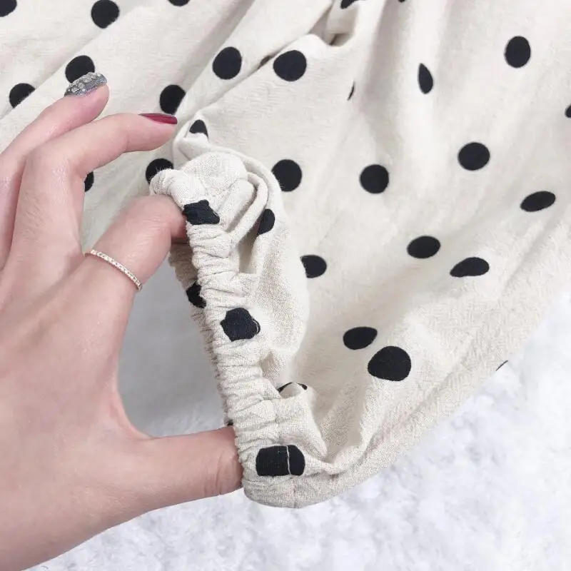 Весна лето 2020 штаны для мальчиков детские в горошек с комаров универсальная