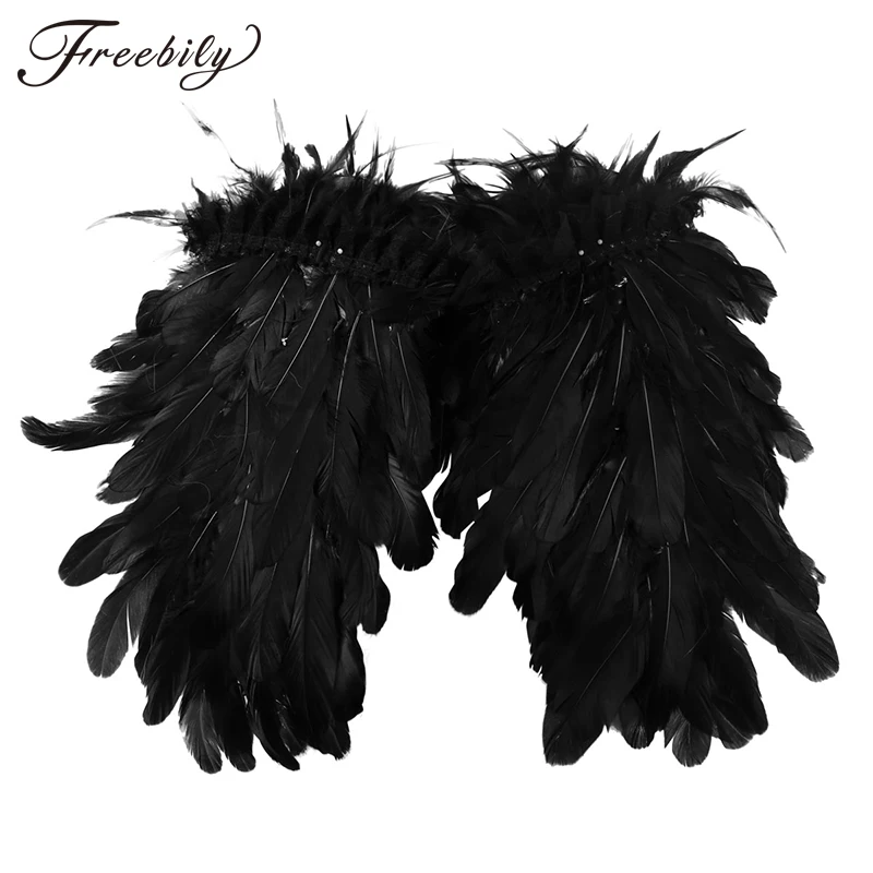 

Kids Feather Angel Wings with Lace Dance Party Cosplay Costume Stage Show Masquerade Carnival Fancy Dress Cosplay Wings Props