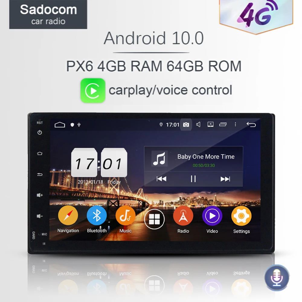 9 &quotPX6 DSP 2 din TDA7851 Android 0 4 Гб ОЗУ + 64 ГБ Автомобильный dvd плеер Wifi RDS радио GPS
