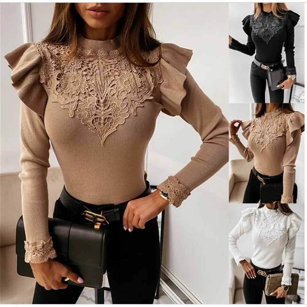 Женская футболка с длинным рукавом повседневный облегающий топ круглым вырезом