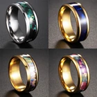 Кольца мужские и женские из нержавеющей стали, с коричневым огненным опалом, в стиле панк, горячая Распродажа