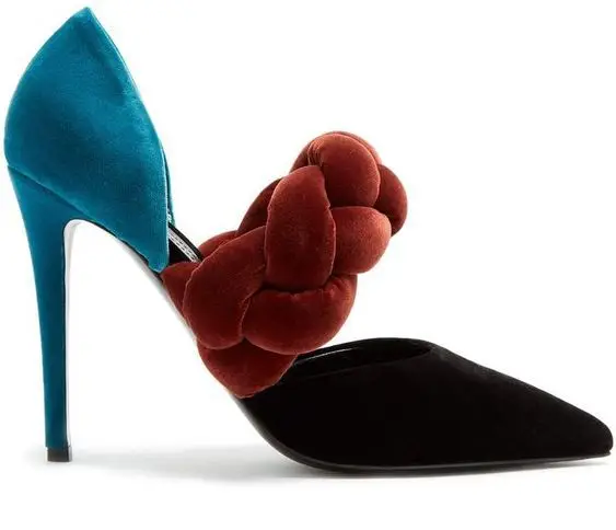 

Pointed shallow mouth thin heel side empty fashion color matching Sexy Heels