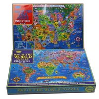 200pieces jigsaw puzzles world map educational united states map antistress puzzles for kid toys