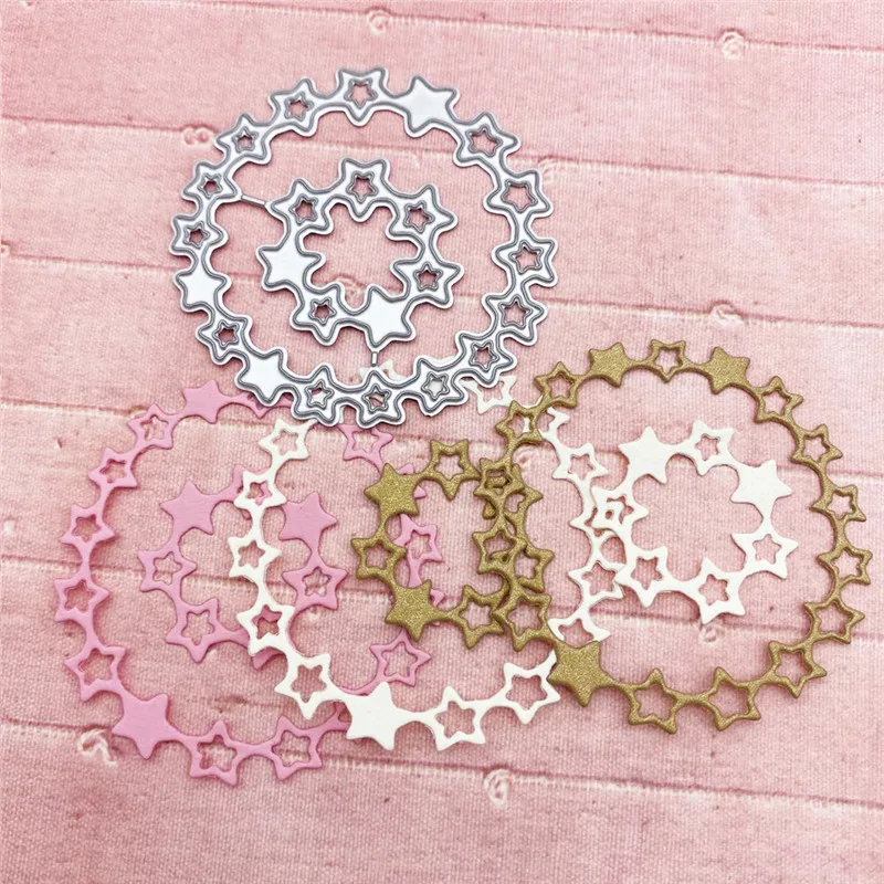 Круглая звезда 2021 новые штампы металлические для резки бумаги шаблон