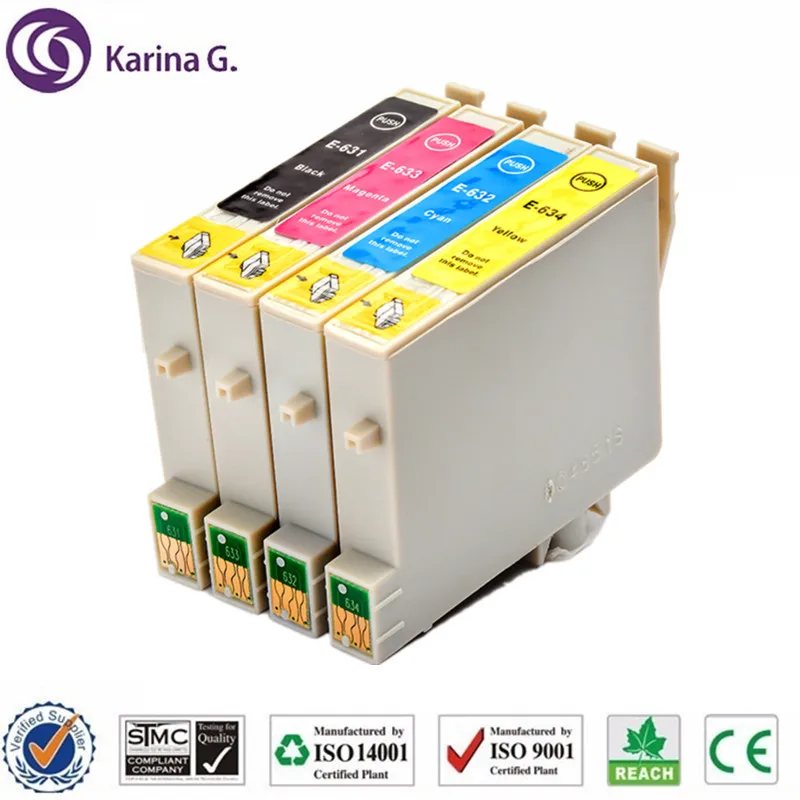 Чернильный картридж совместимый с T0631 T0632 T0633 T0634 подходит для Epson Stylus