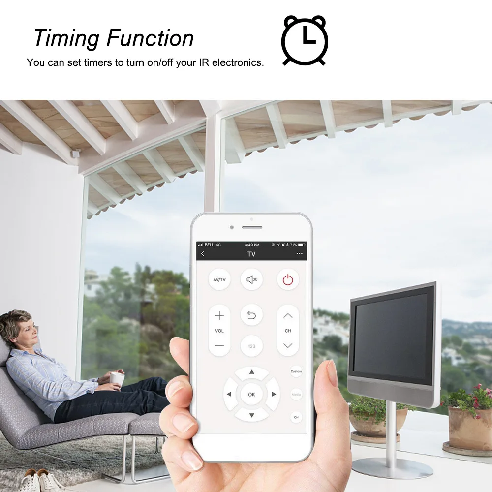 

Smart WIFI IR Remote Control Universal Infrared Tuya Smart Home Remote Controller for TV DVD AUD AC Works with Alexa Google Home