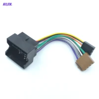 car iso stereo radio wiring harness adapter for volkswagen golf passat bora fox tiguan for skoda audi plug iso cable connector