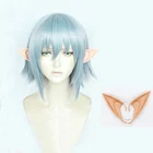 Игра Final Fantasy FF14 Haurchefant Greystone Косплэй парик с соблазнительными кошачьими ушками, Короткие светильник синий термостойкие парики + парик Кепки