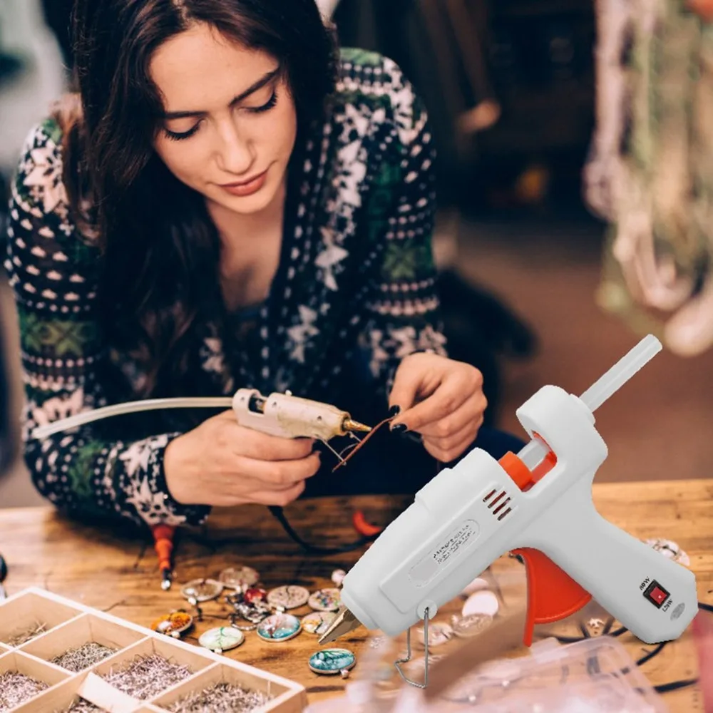 Hot Melt Glue Thermal Glue Gun Repair Heat Gun Pneumatic Hot Glue Gun DIY Tool Hot Melt Glue Stick 40W/100W/150W/80-120W 7/11mm