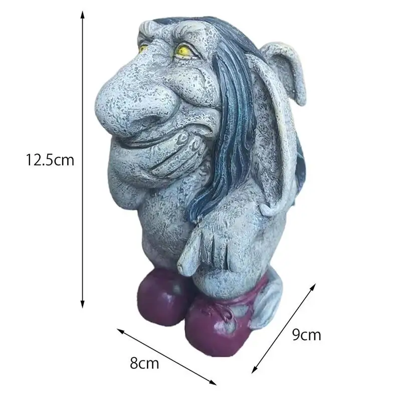

Resin Garden Statue Fairy Tale Statue Lawn Dwarf Ornaments Resin Yard Art Fairy Mushroom Elf Shaman Sorcerer Troll Garden Decor