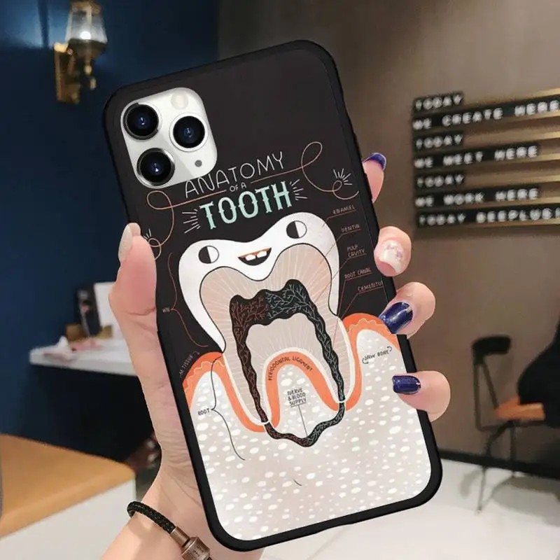 

NEW ARRIVAL Dental Definitions tooth Phone Case for iPhone 11 12 pro XS MAX 8 7 6 6S Plus X 5S SE 2020 XR Soft silicone