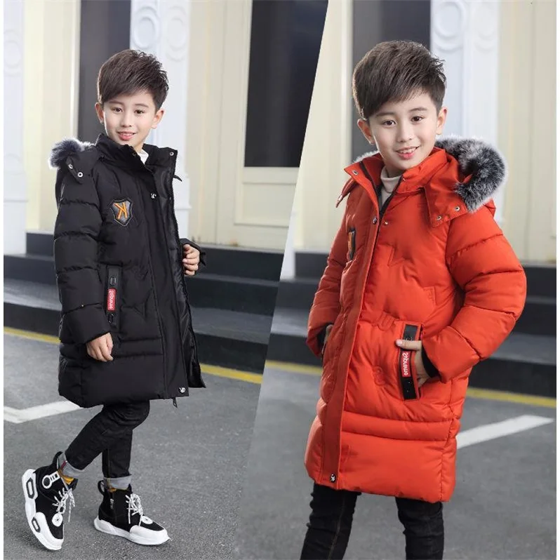 Куртка для мальчиков Осень зима 2019 пальто детская теплая плотная верхняя одежда