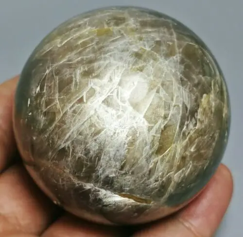 

Natural black moonstone ball crystal therapy