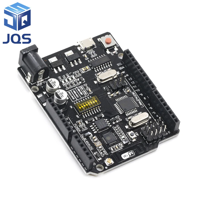 UNO+ WiFi R3 ATmega328P+ ESP8266(32 Мб памяти), USB-TTL CH340G. Совместимость для Arduino Uno, NodeMCU, WeMos ESP8266