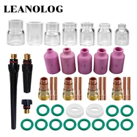 41pcslot tig welding torch nozzle ring cover gas lens glass cup kit for wp171826 welding accessories tool kit set