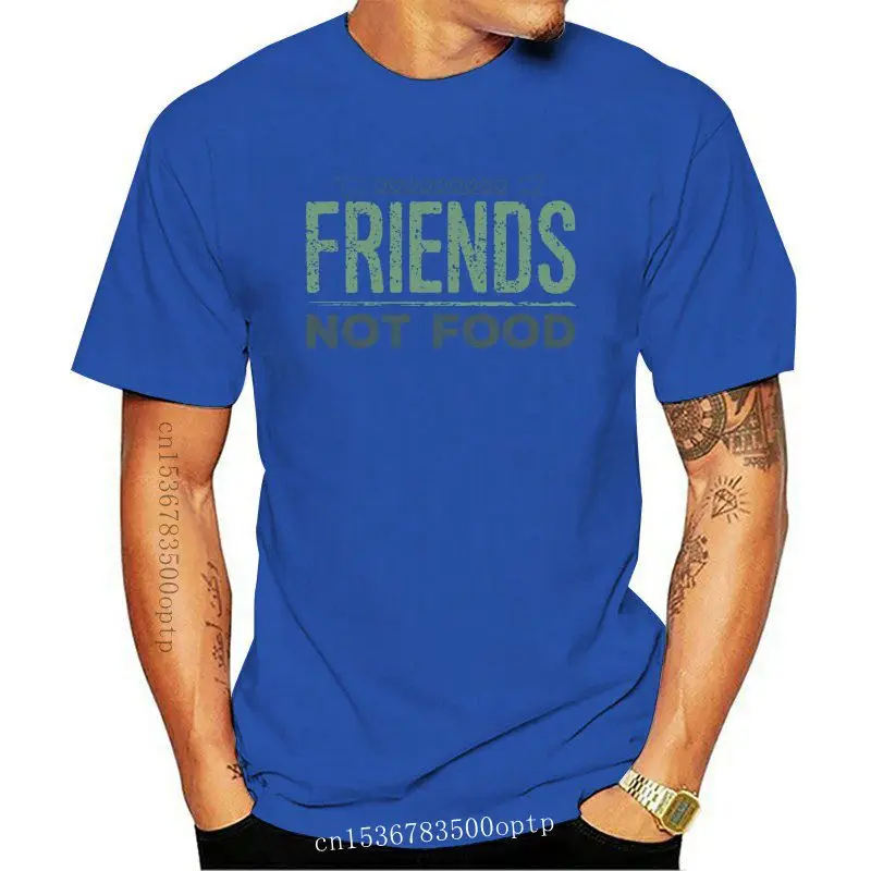

Новая футболка для веганов, забавная футболка с надписью Friends Not Food Wo men s Geek, топ для веганов, Мужская крутая Повседневная футболка s Vegy pride для ...