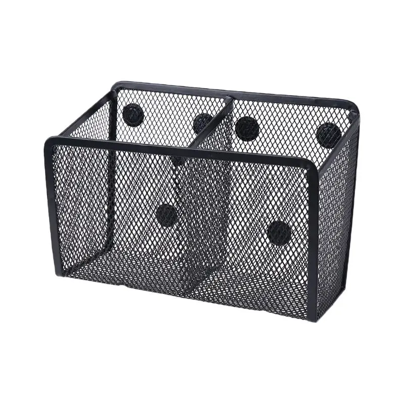

Metal Wire Mesh Magnetic Basket Storage Box Blackboard Chalk Pen Pencil Makeup R66C