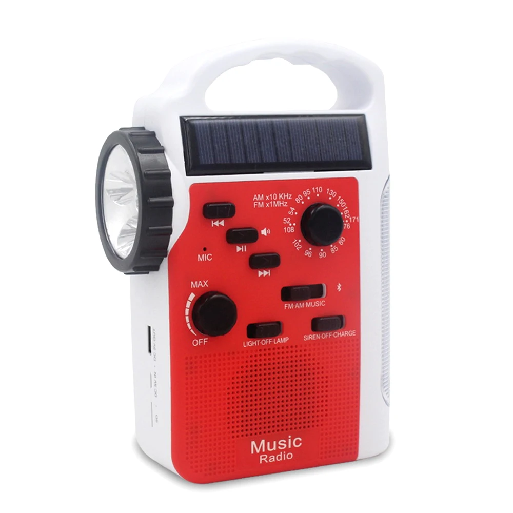 Мини Портативный AM/FM Bluetooth динамик солнечной ручной Динамо уличный радио