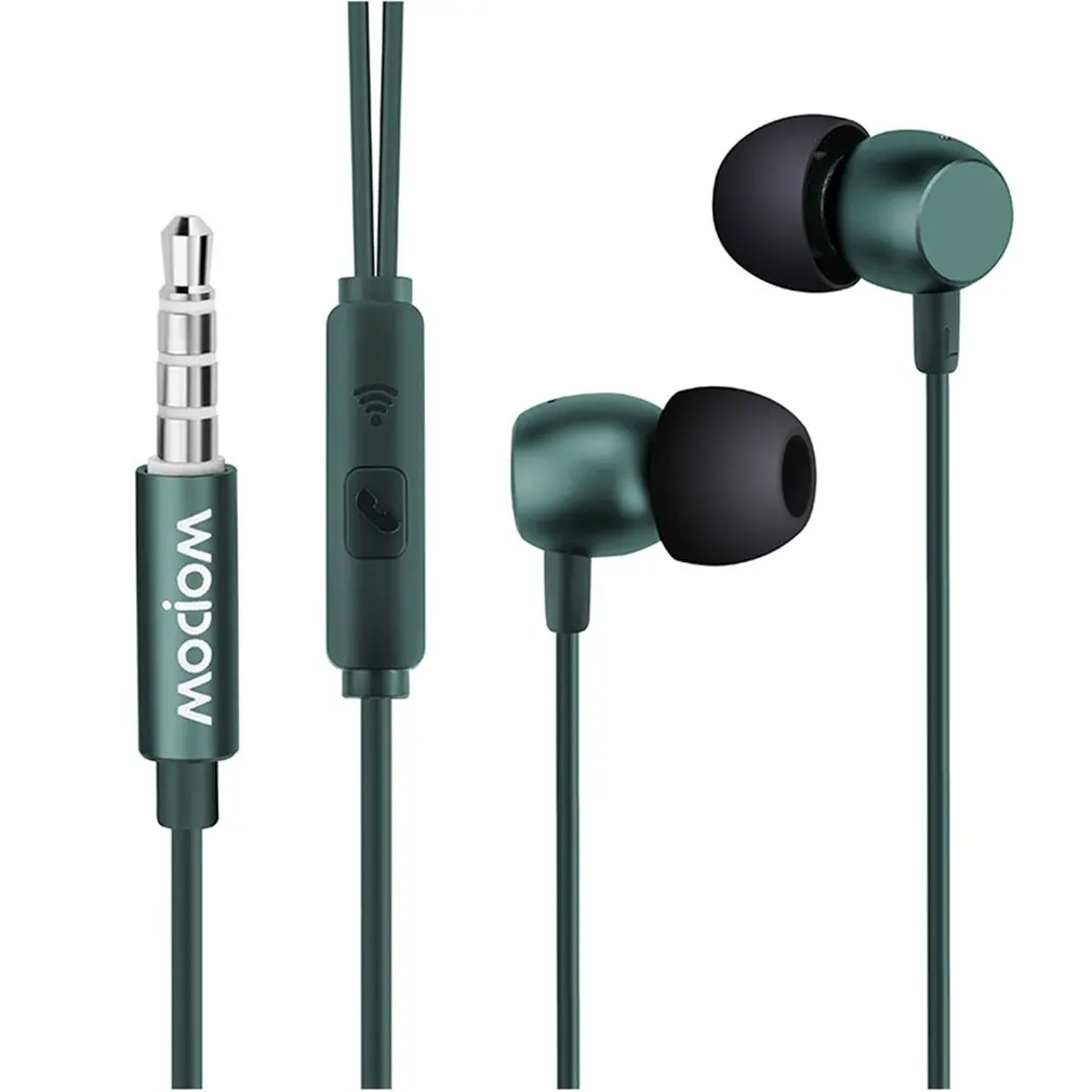 

WOPOW Wired Earphones with Microphone Super Bass HiFi Stereo Hands-free Volume Control 3.5mm In-ear Headset For Huawei Samsung