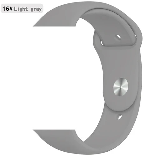 cool gray 16 Спортивный ремешок для apple watch band 44 мм 40 мм correa iwatch band 42 мм 38 мм силиконовый браслет apple watch 5 4 3 2 1 Аксессуары - Цвет ремешка: cool gray 16