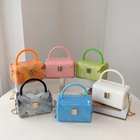 colorful pattern simple small women square bags 2022 new fashion candy color portable shoulder messenger bag